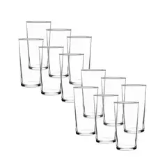 NADIR - Set 12 Vasos Atlanta 258mL Vidrio Celebraciones Largo