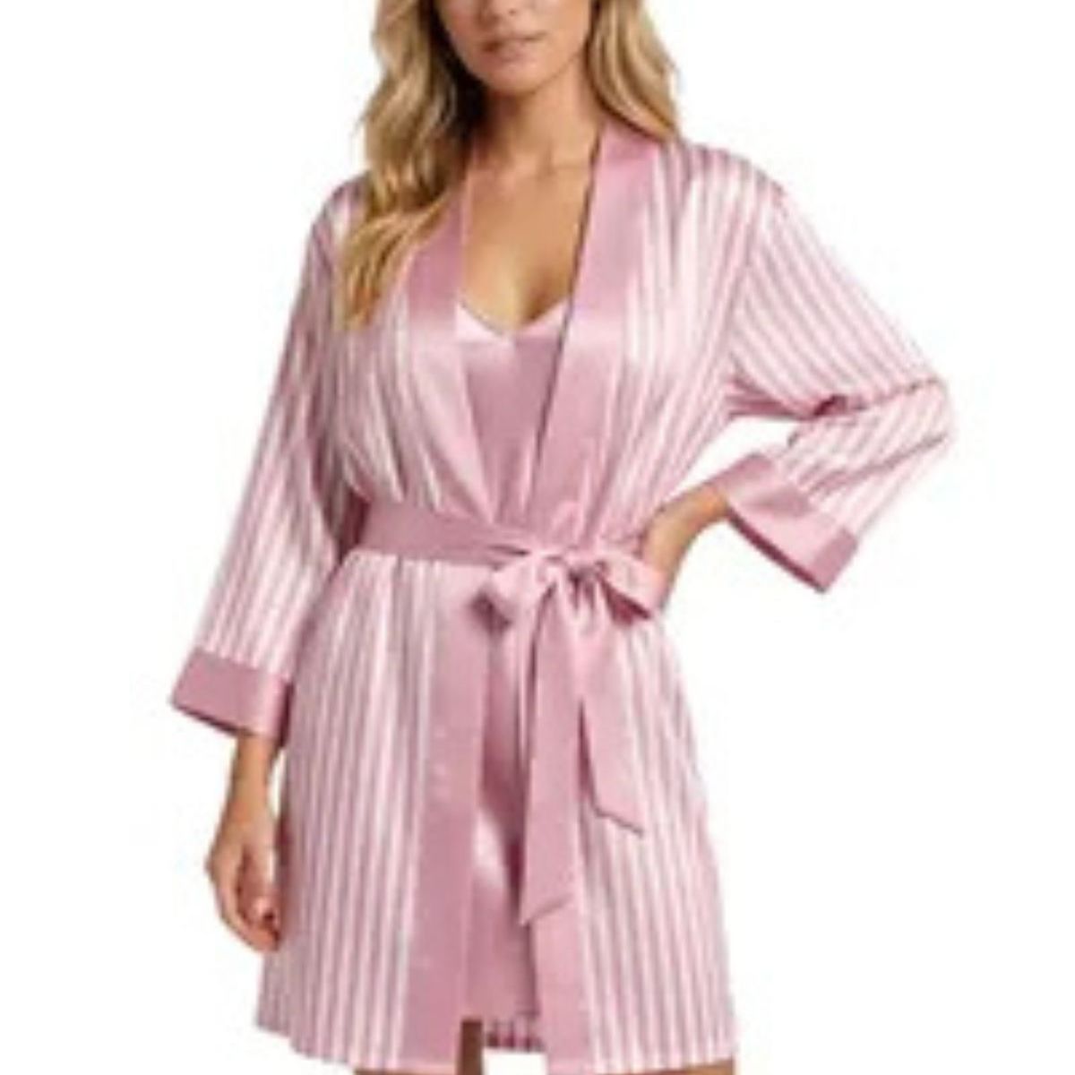 LOOK SHOP - Conjunto Mujer Bata Y Camisa De Dormir Seda Satén Premium 188