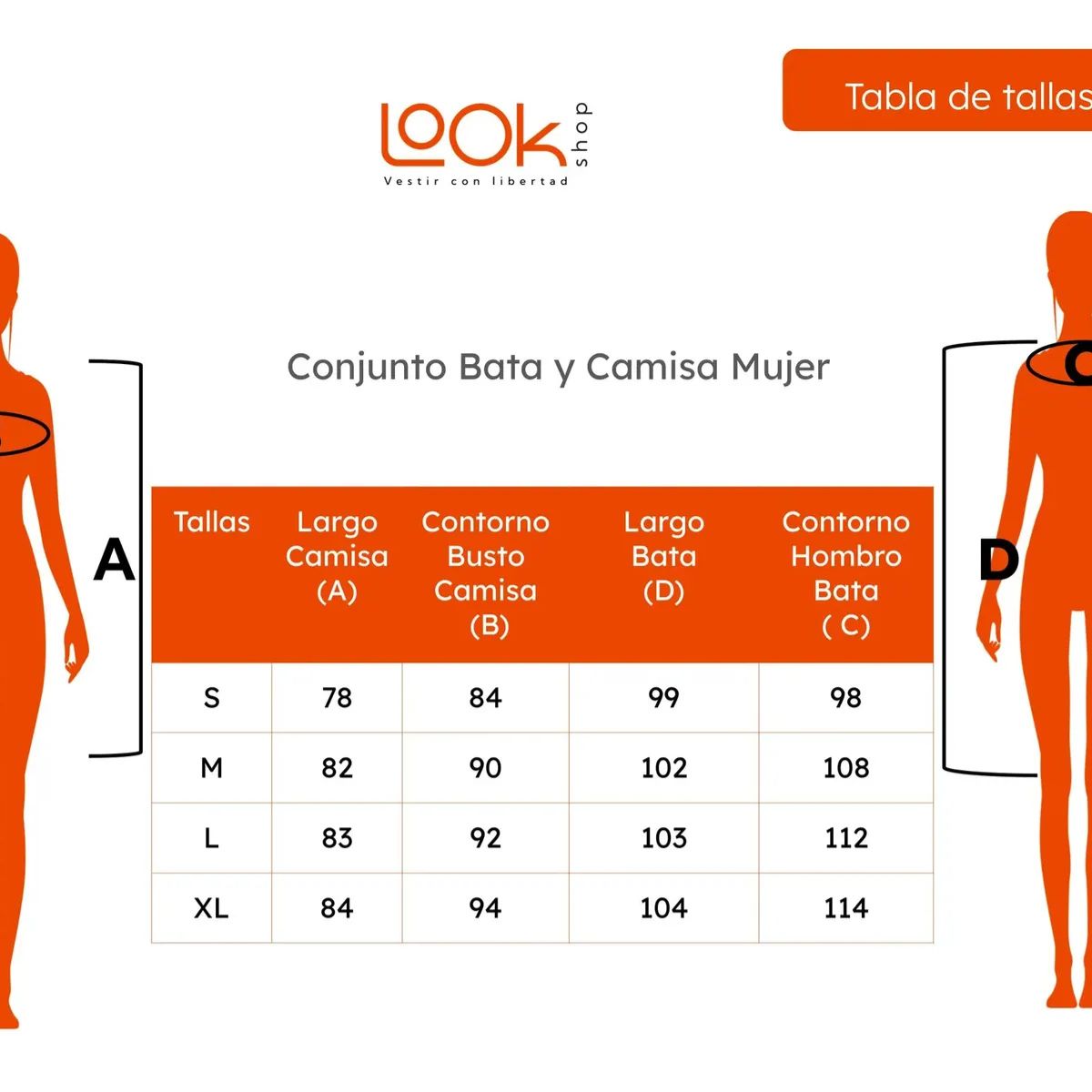 LOOK SHOP - Conjunto Mujer Bata Y Camisa De Dormir Seda Satén Premium 188