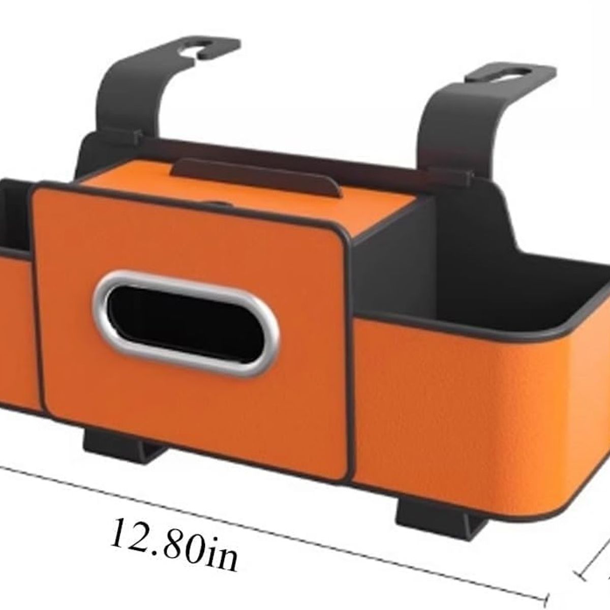 GENERICO - ORGANIZADOR DE ASIENTO TRASERO 3 EN 1 PORTAVASOS CUBO DE BASURA NEGRO