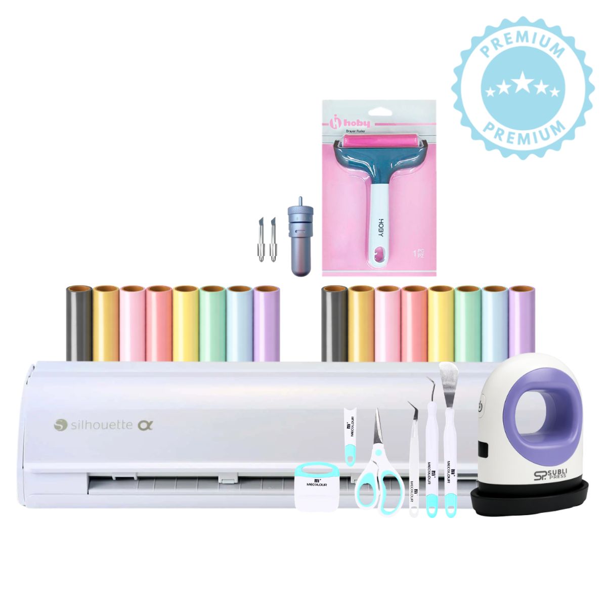 SILHOUETTE - Plotter de corte Cameo 5 Alpha + mini estampadora + insumos K332