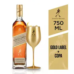 JOHNNIE WALKER - Whisky Gold Label Reserve 40º 750cc + Copa Metálica de Regalo