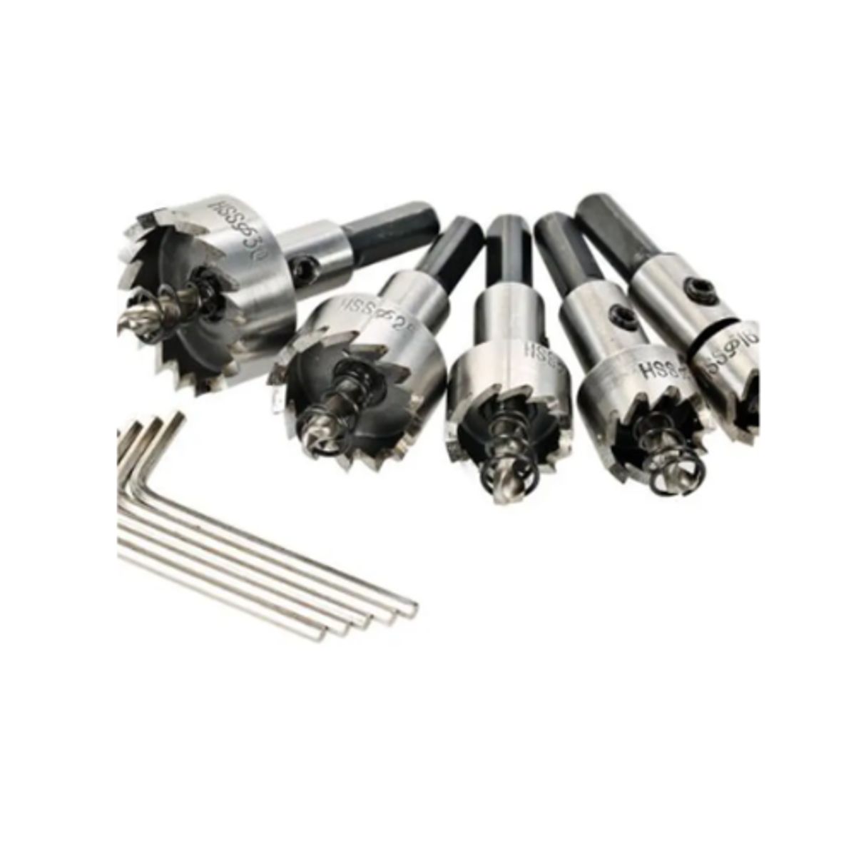 GENERICO - Juego De 5 Brocas Corona Perforadora Metal