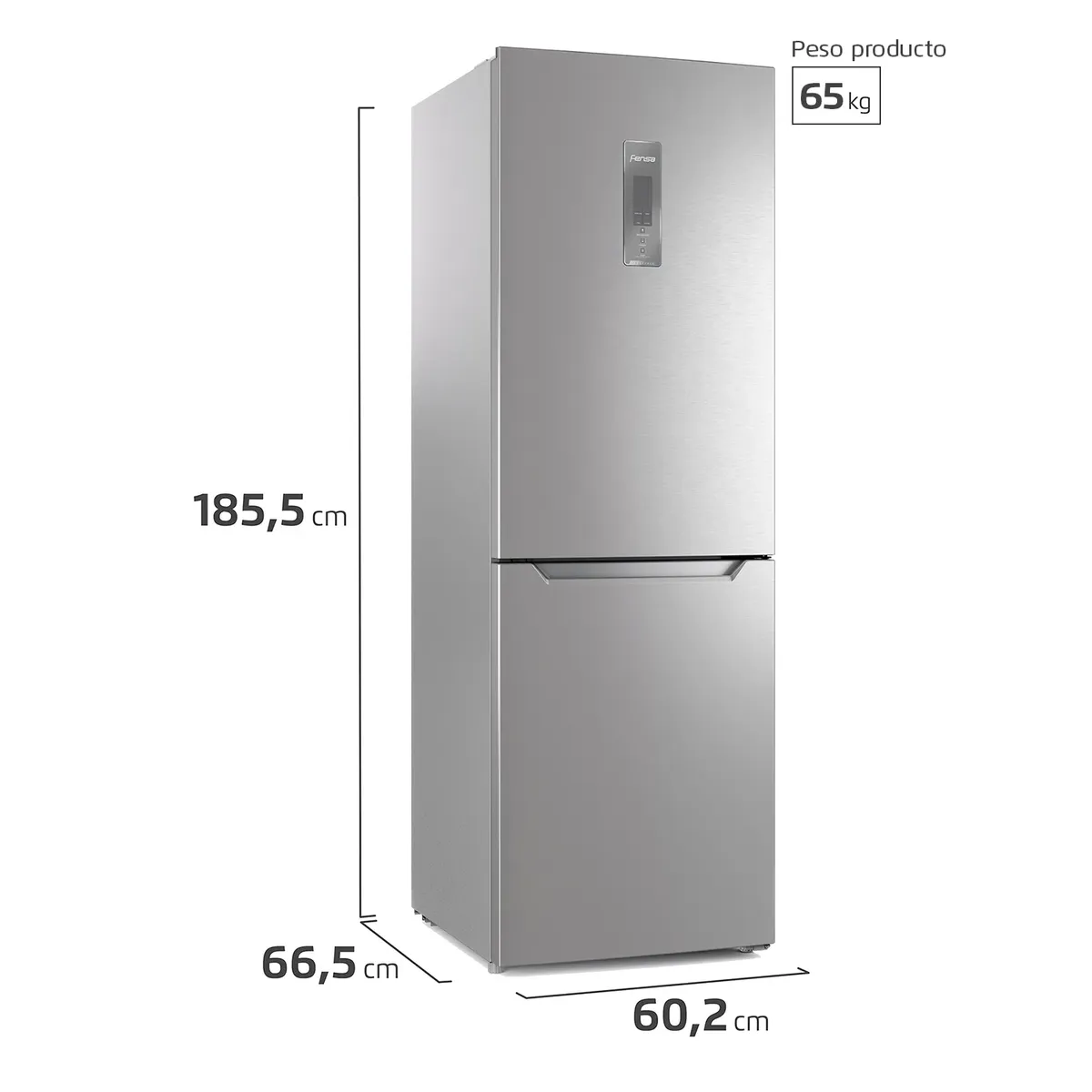 FENSA - Refrigerador Fensa 323L No Frost Bottom Freezer DB60S Inox