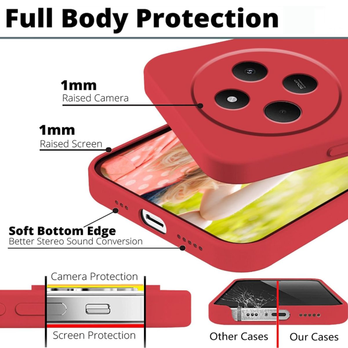 GENERICO - Carcasa Funda Para Xiaomi Redmi Note 15 Pro+ 5g Silicona Rojo