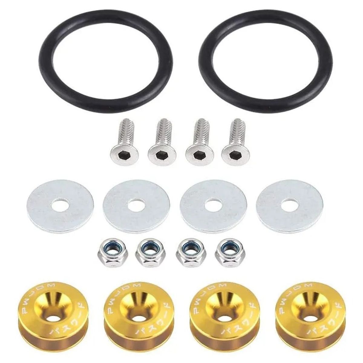 GENERICO - Kit De Sujetador De Liberacion Rapida Para Parachoque 18pzs Dorado