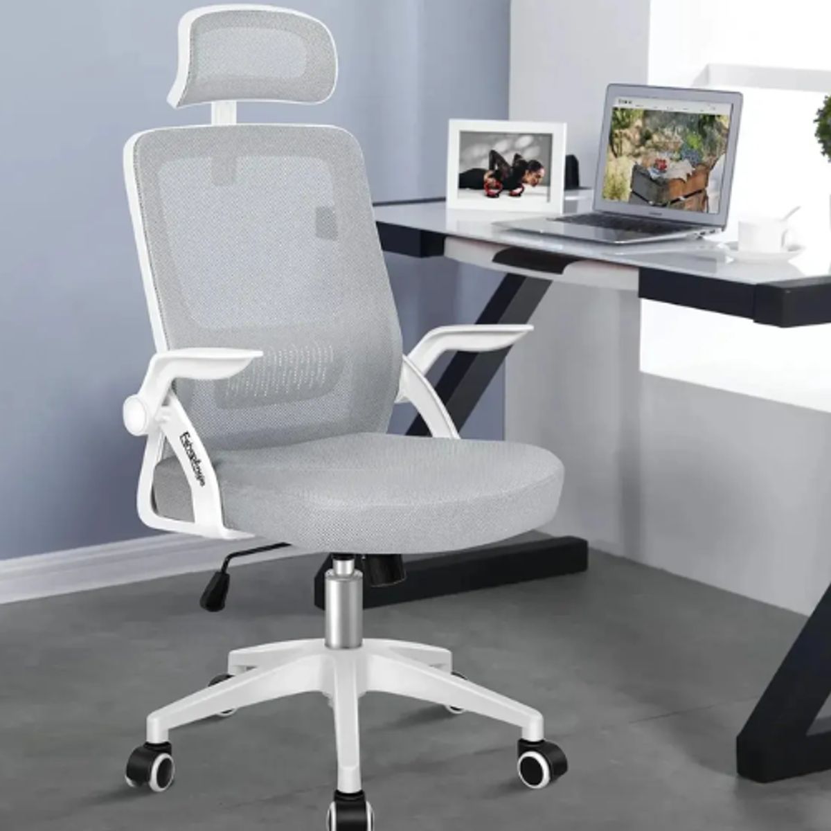 GENERICO - Silla De Oficina Ergonomica Tela Malla Con Reposacabeza