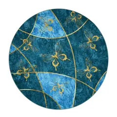 GENERICO - Alfombra Antideslizante Redonda 200 Cm Piso Hogar Decorativa