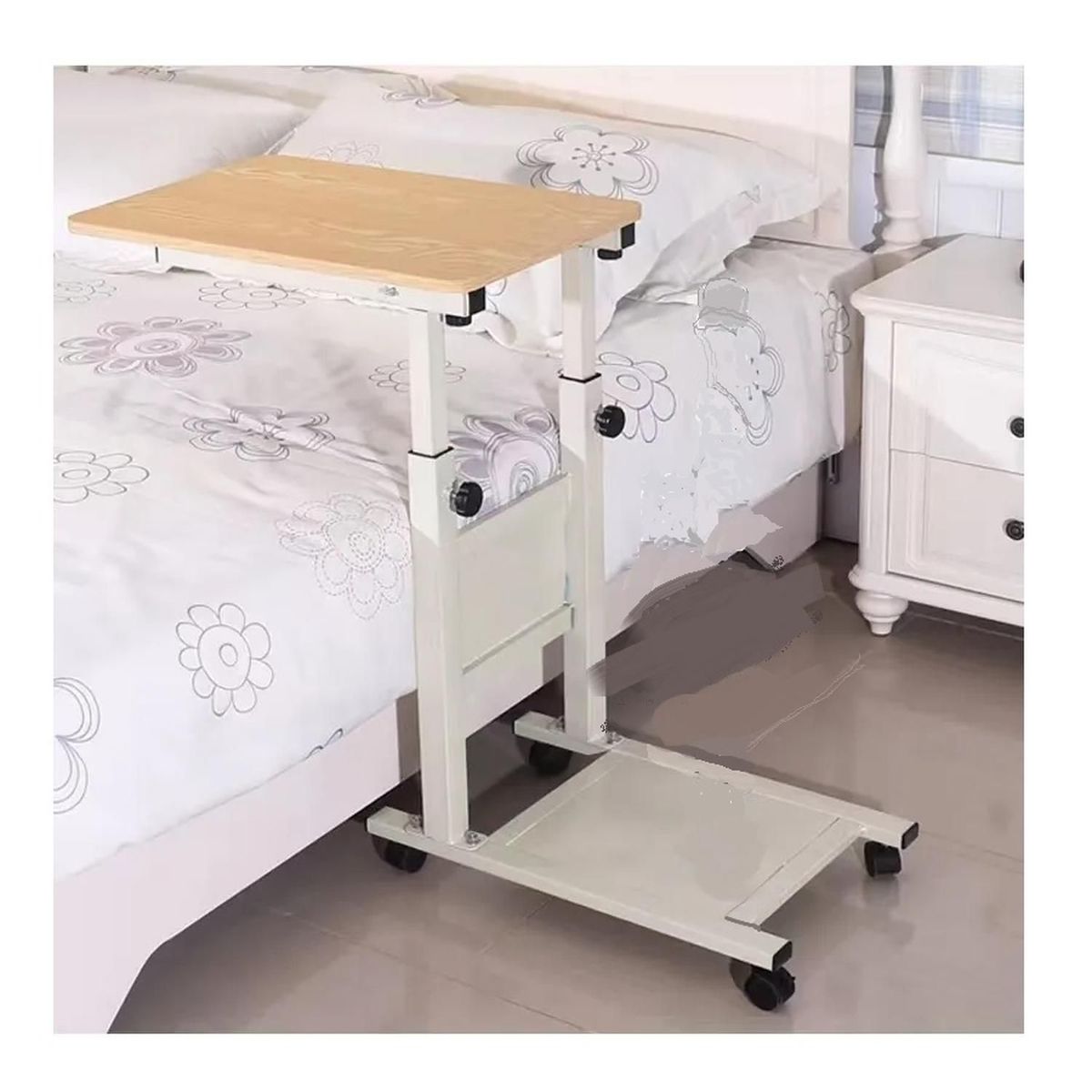 MOBII - Mesa Plegable Enfermo Cama Carga 60 Kg Altura Ajustable Pc