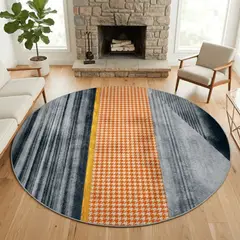 GENERICO - Alfombra Antideslizante Redonda 200 Cm Piso Hogar Decorativa