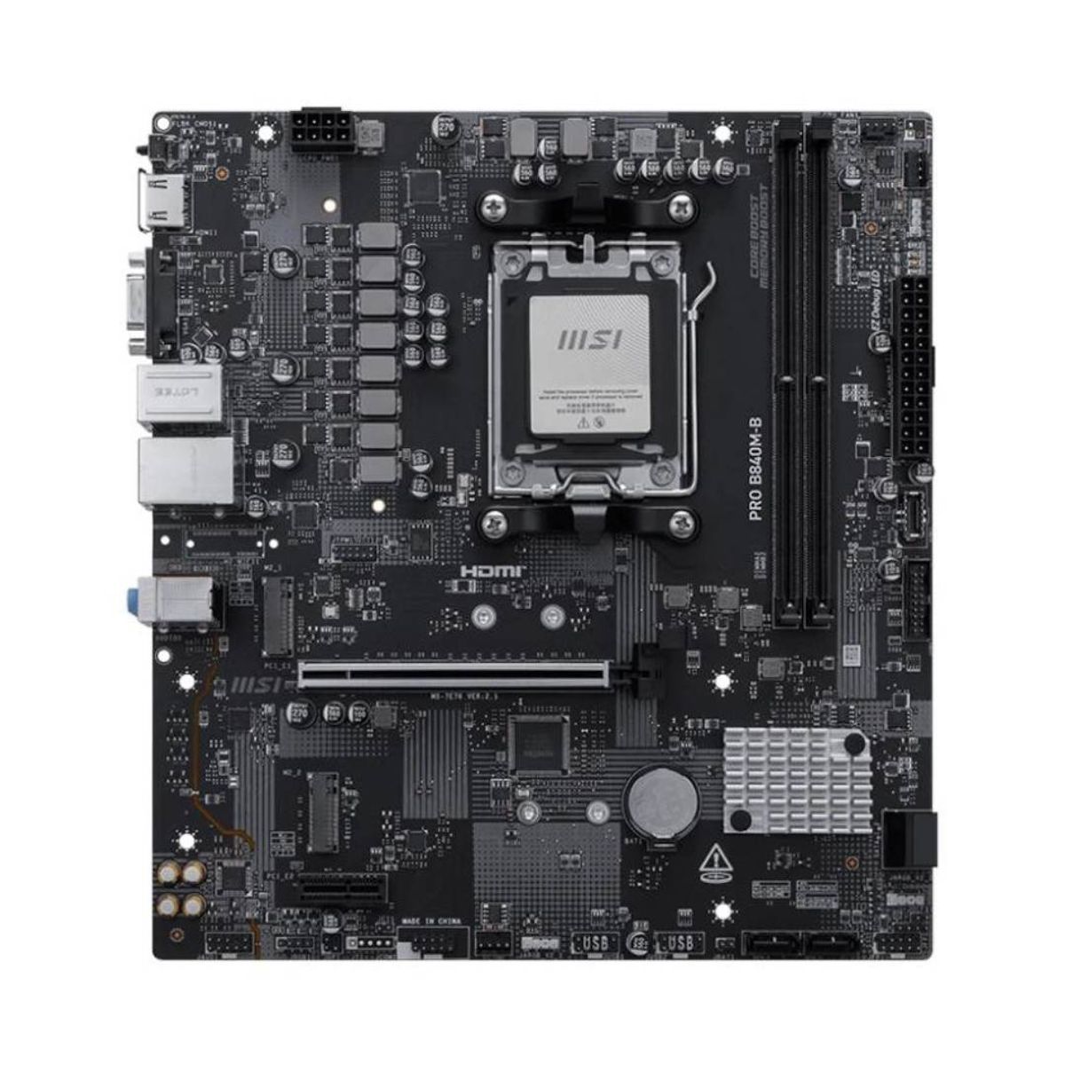 MSI - Placa Madre MSI PRO B840M-B, Micro-ATX, AM5, DDR5