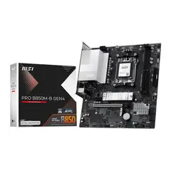 MSI - Placa Madre PRO B850M-B GEN4, Micro-ATX, AM5, DDR5