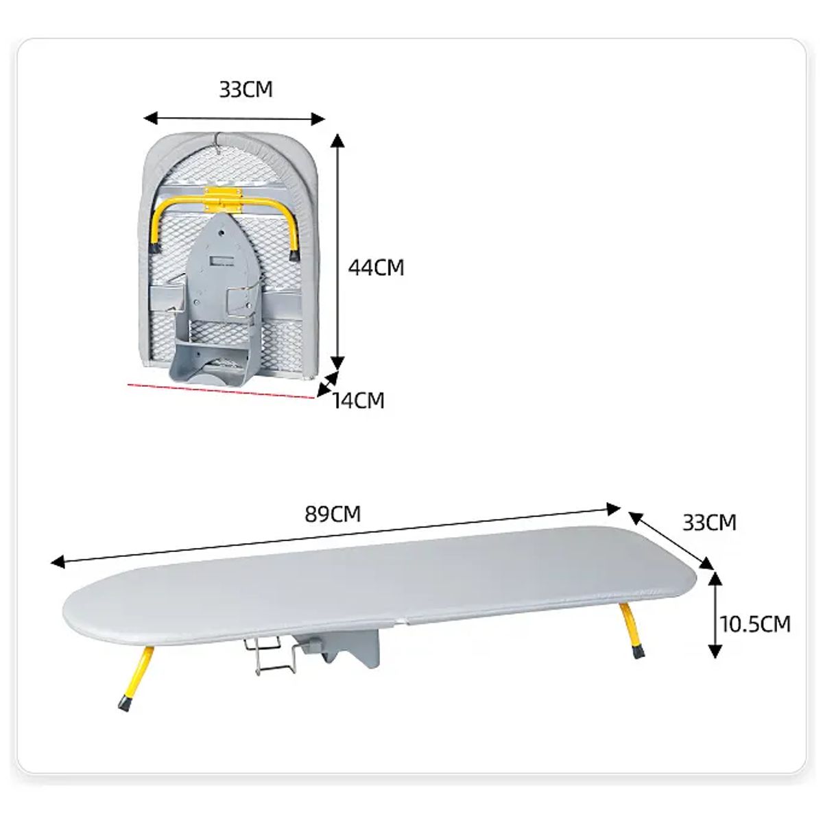 ZZODS - Tabla De Planchar Plegable Portátil Para Mesa Fácil Guardado