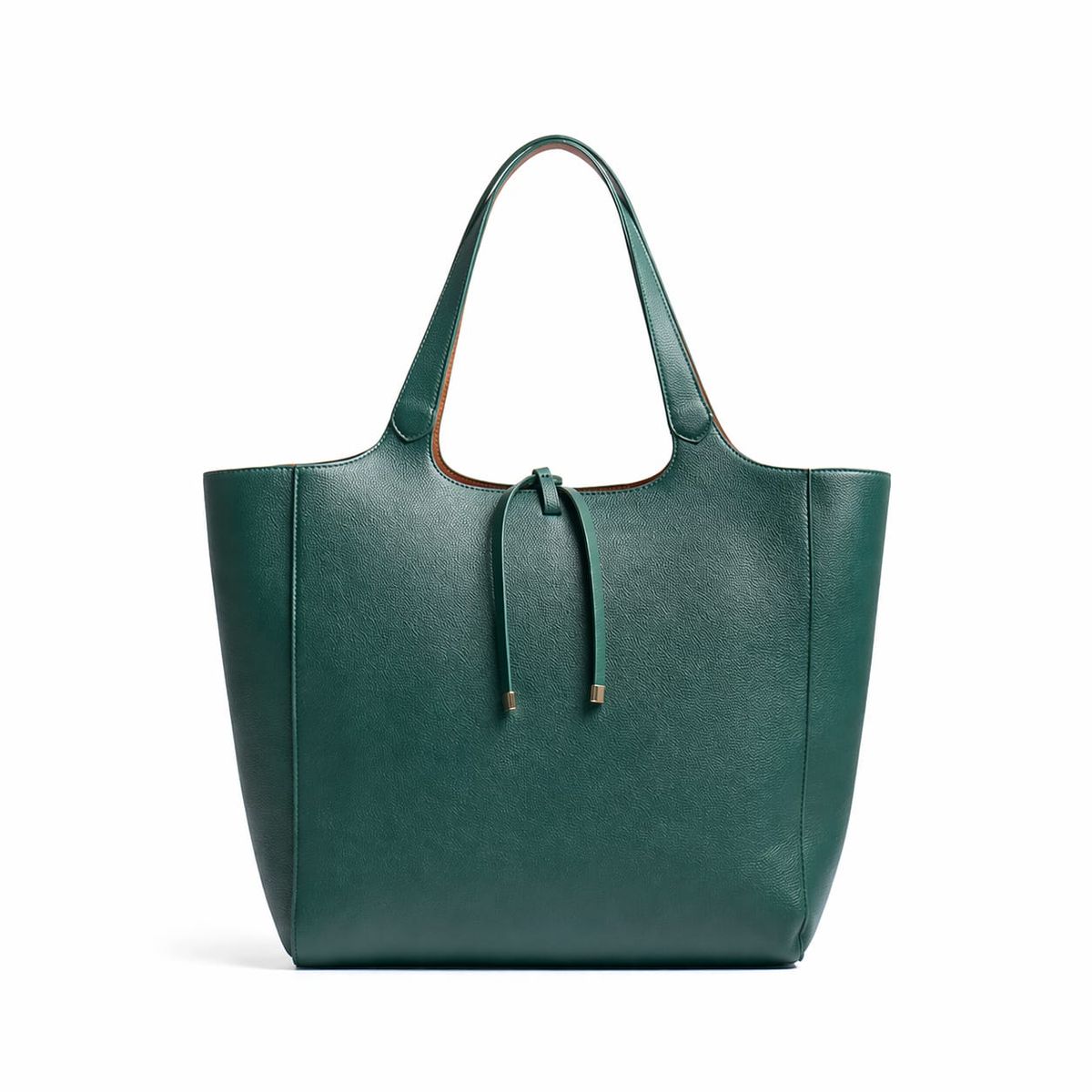 GENERICO - CARTERA SHOPPER REVERSIBLE VERDE Y CAFÉ CLARO 49x34x14 cm