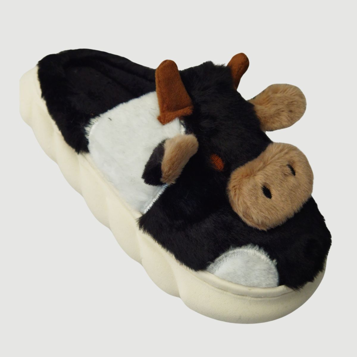 LIKE SHOP - Pantuflas Felpa Unisex niños Suela Confortable Diseño Vaquita 4263