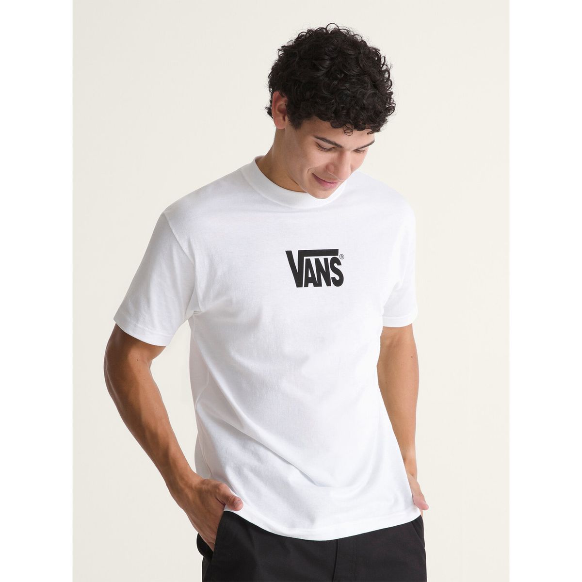 VANS - Polera MC Hombre Stretch Logo Tee Blanco VANS