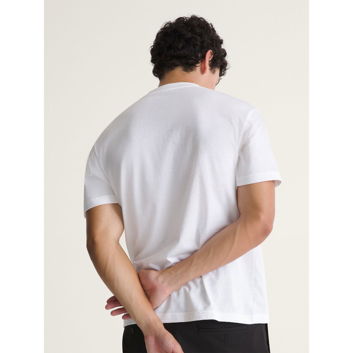 VANS - Polera MC Hombre Stretch Logo Tee Blanco VANS