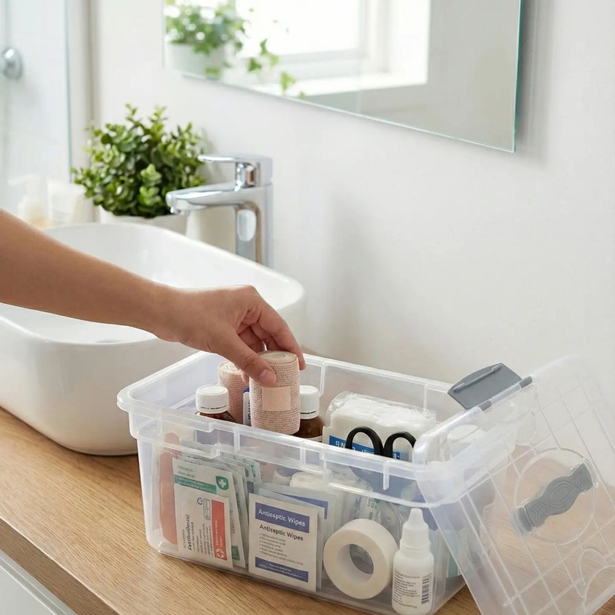KENDY - Caja Organizadora Kitty Kendy 6 Lts Transparente tapa transparente