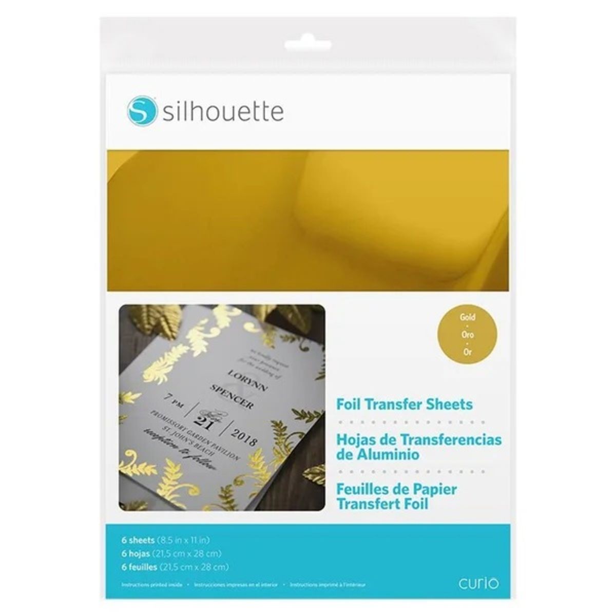 SILHOUETTE - Hojas De Transferencia De Aluminio Oro Silhouette