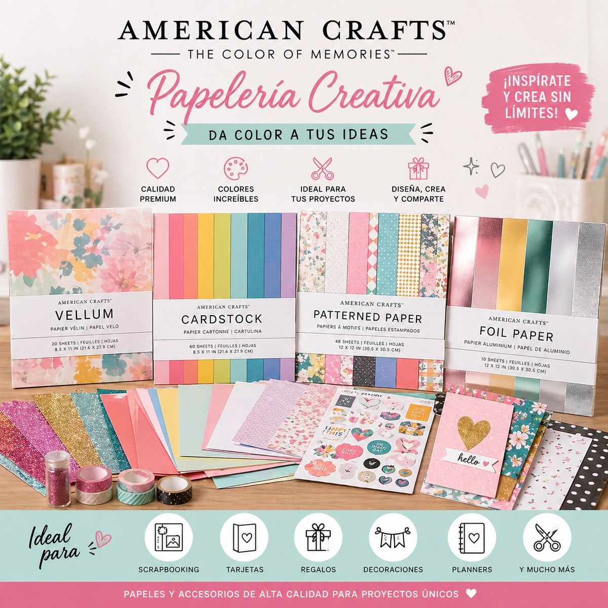 AMERICAN CRAFTS - Lámina Minc De Panal 31.1 cm Dorado American Craft