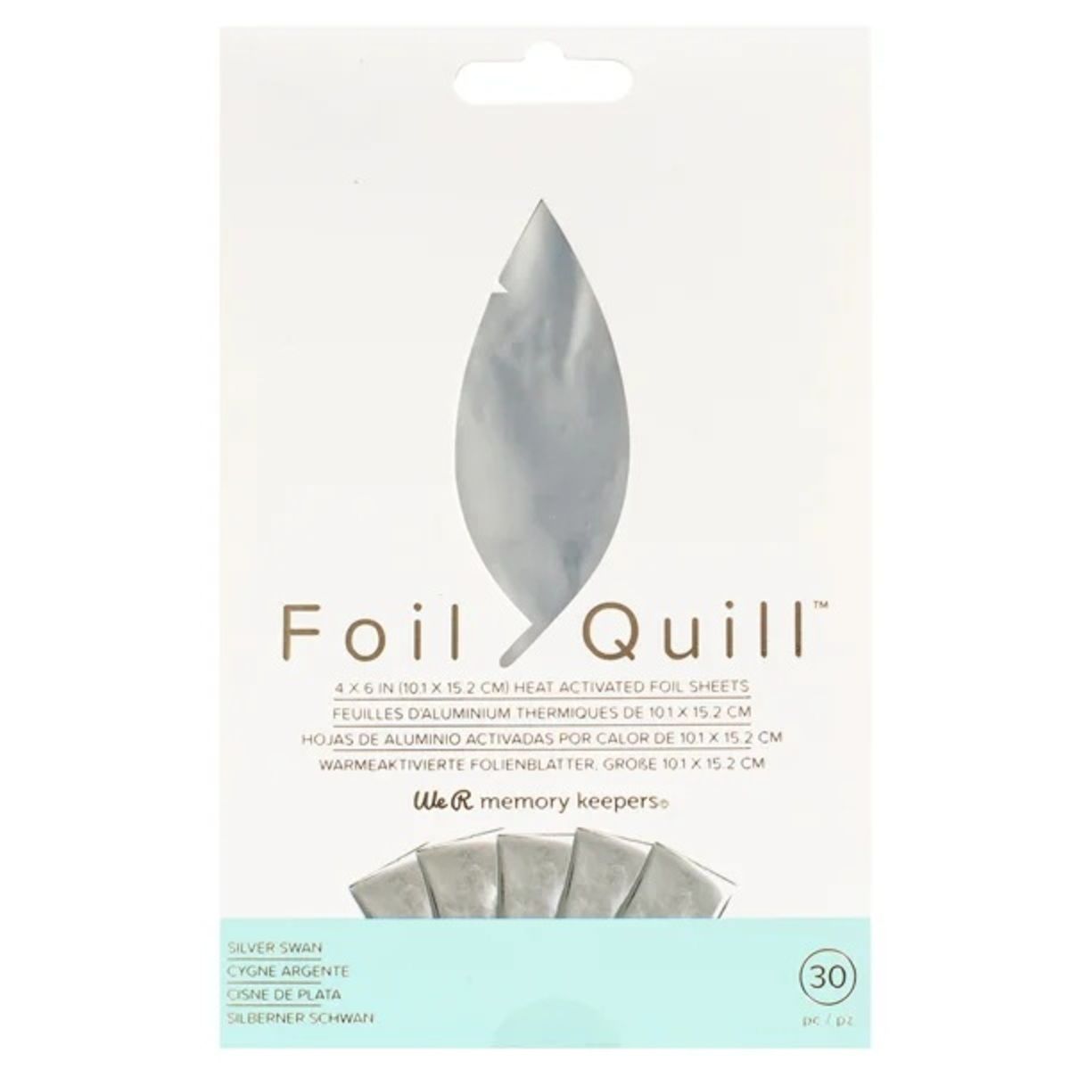 AMERICAN CRAFTS - Pack De Foil Quill 4 X 6 - 30 Hojas Plateado American Craft