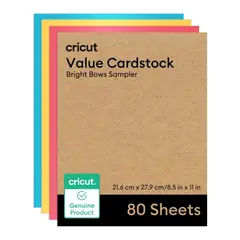 CRICUT - Cartulina Promocional 8.5 X 11 - 80 Hojas Multicolor