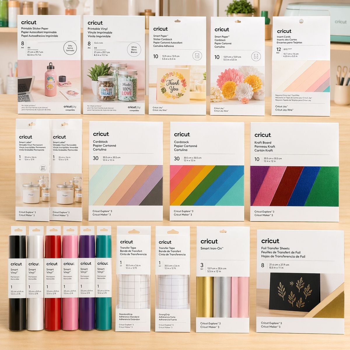 CRICUT - Cardstock 12 X 12" 4 Colores Cricut