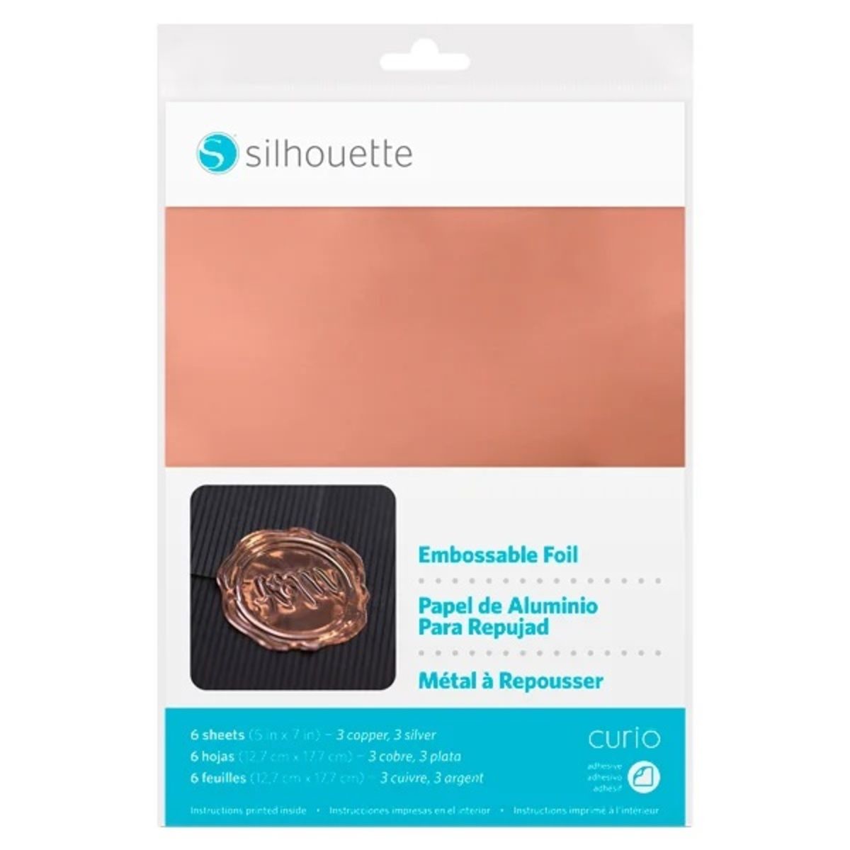 SILHOUETTE - Láminas Para Relieve Colores Plata Y Cobre Silhouette
