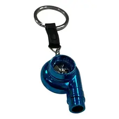 GENERICO - Llaveros Turbocompresor Metalico 1 Unidad azul