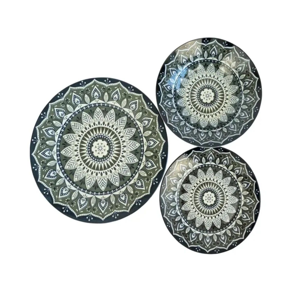 GENERICO - Set de Vajilla Porcelana 18 Piezas Diseño Gabrielle Mandala Doral BELUG