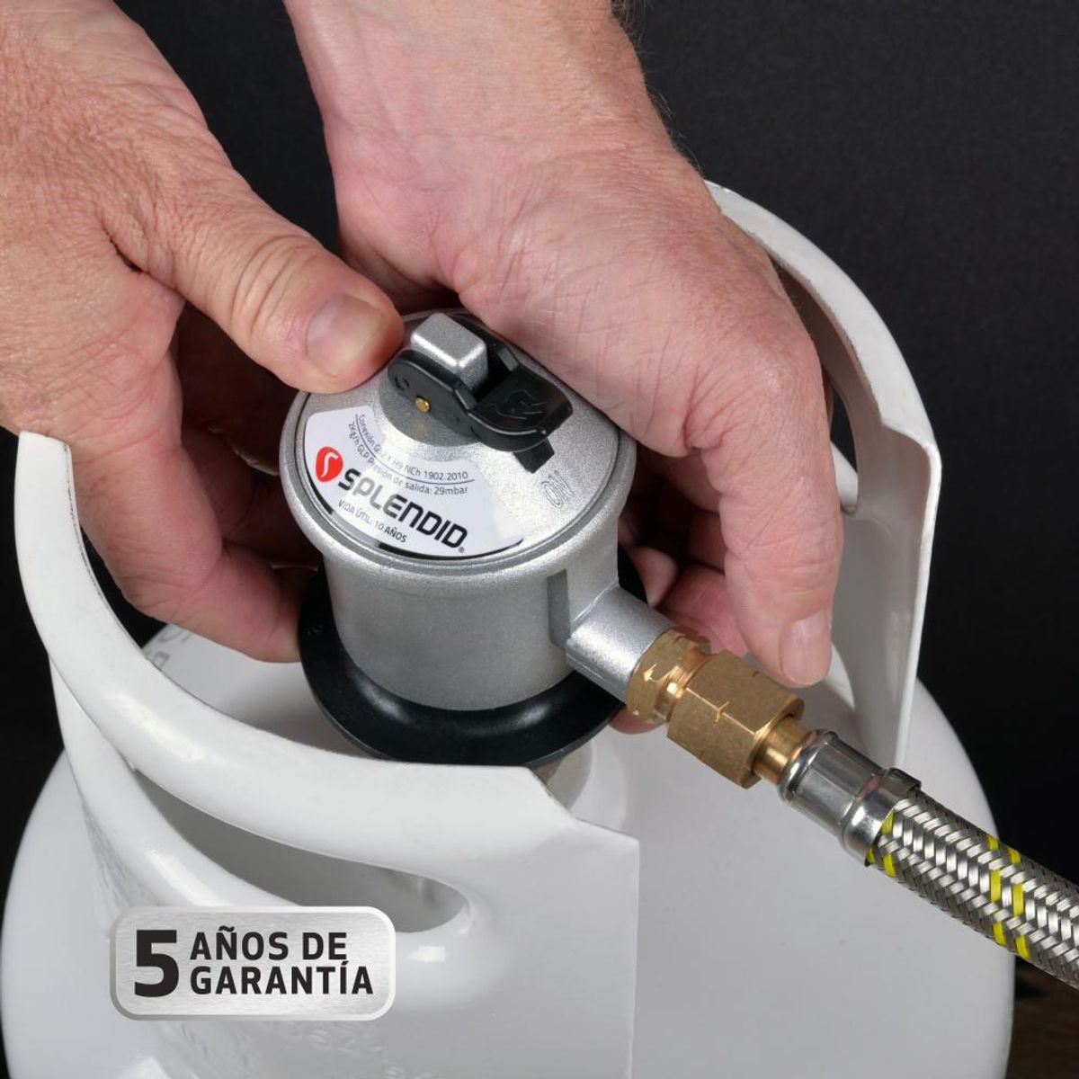 SPLENDID - REGULADOR CON VALVULA SEGURIDAD 5,11 Y 15 KG SPLENDID