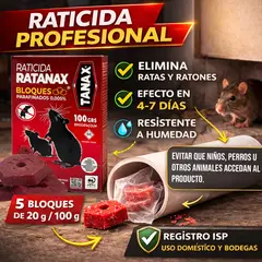 TANAX - RATICIDA RATANAX BLOQUES 100GRS UN
