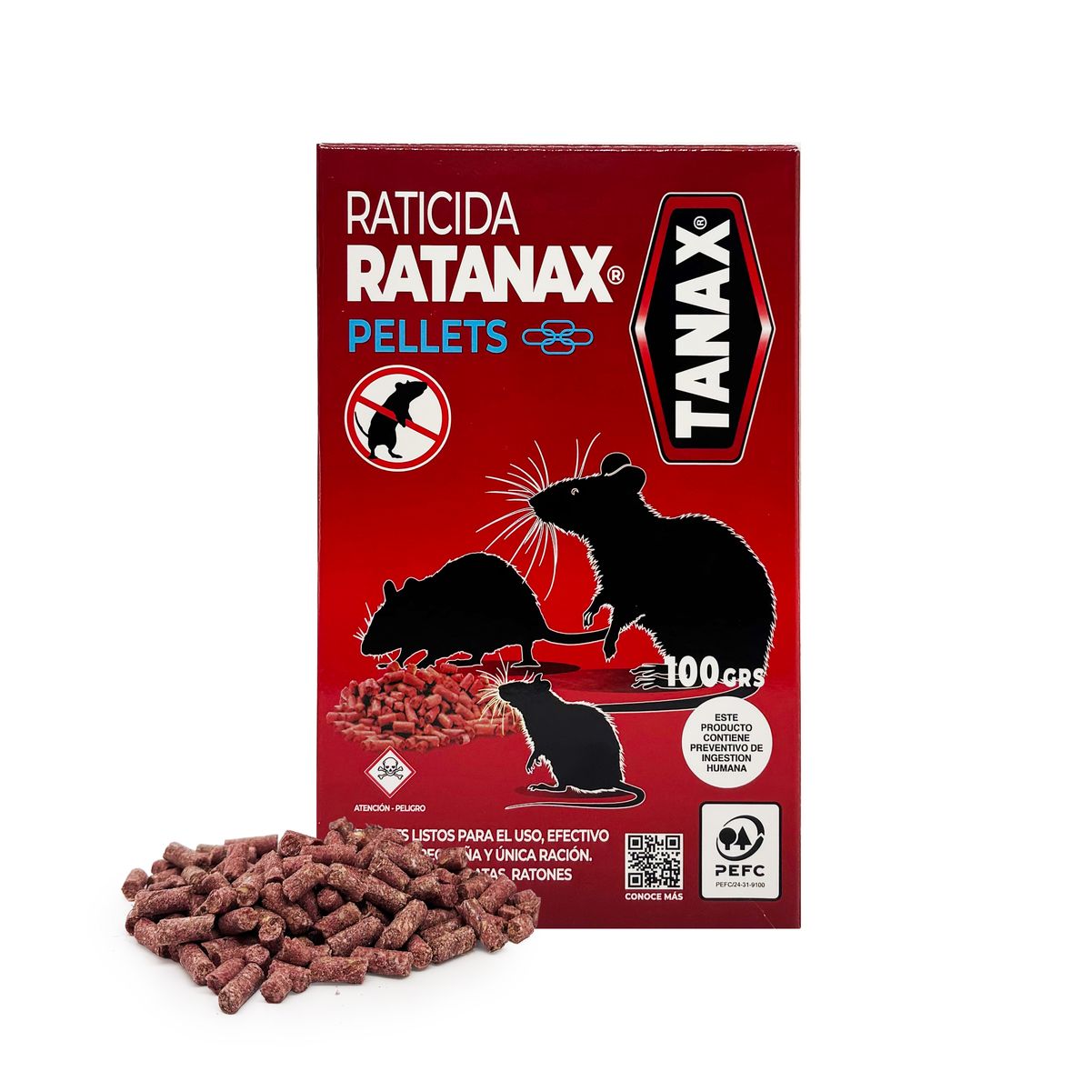 TANAX - RATICIDA RATANAX PELLET 100GRS UN