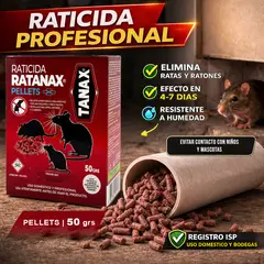 TANAX - RATICIDA RATANAX PELLETS 50GRS UN