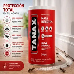 TANAX - INSECTICIDA MATA INSECTO POLVO 100GRS UN