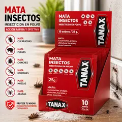 TANAX - INSECTICIDA POLVO SOBRES PLASTICOS 25GRS X 10 UN