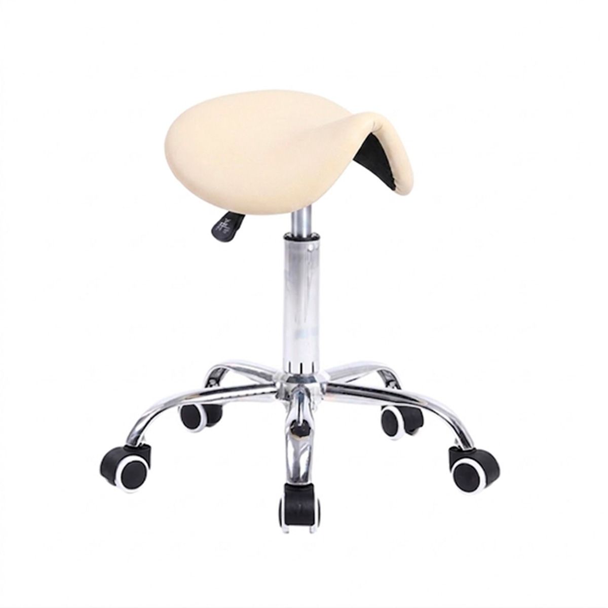 SDFIT - Piso Taburete De Masajes Ajustable Con Ruedas Crema - Bc004
