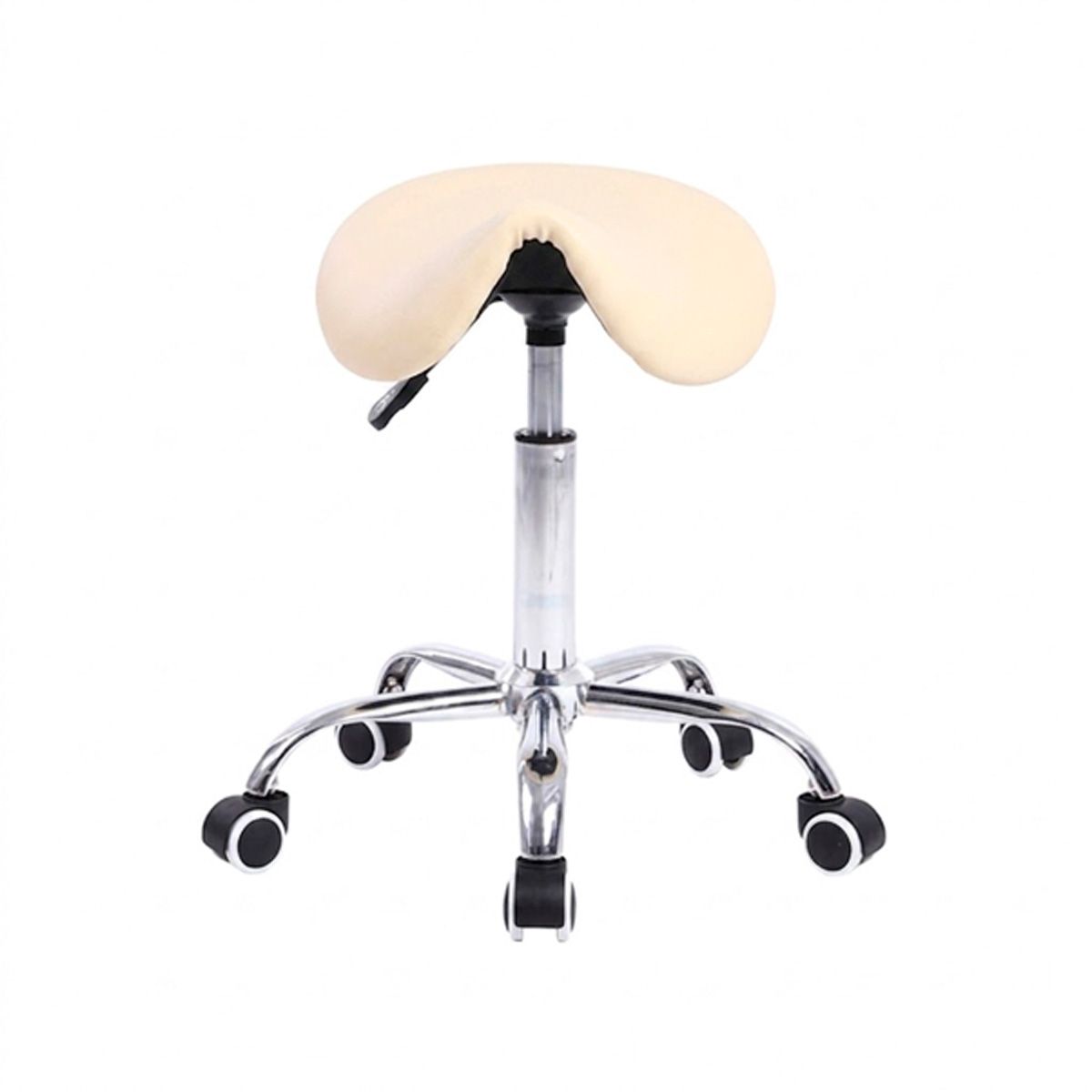 SDFIT - Piso Taburete De Masajes Ajustable Con Ruedas Crema - Bc004