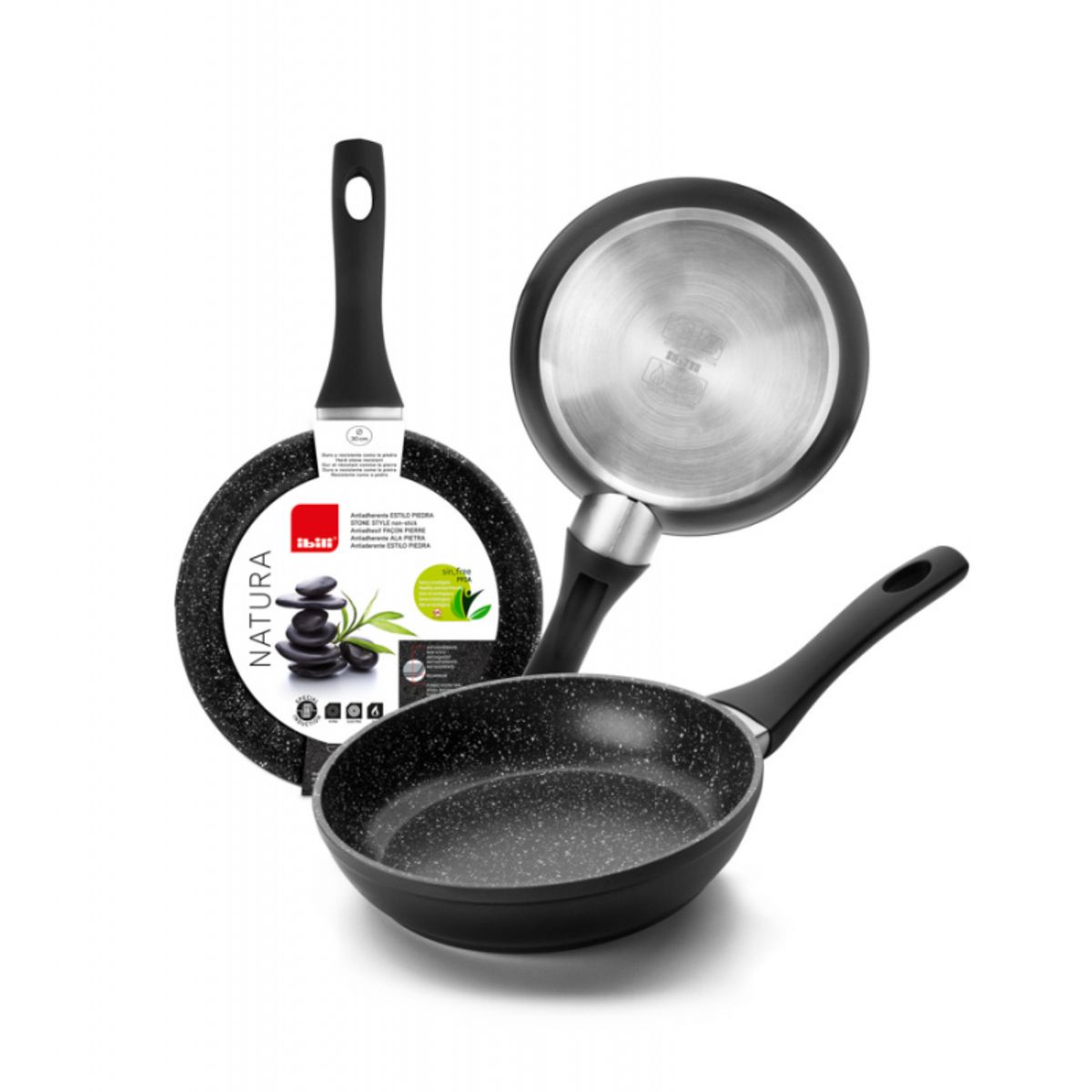IBILI - Sartén 28cm Negro Natura Ibili