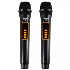 AUDIOPRO - Set 2 Microfonos Vocales Inalambricos Recargables AP02116