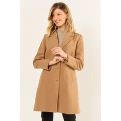 MA GRIFFE - Chaqueton Liso Mujer Café Magriffe