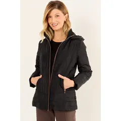 MA GRIFFE - Parka Lisa Mujer Negro Magriffe