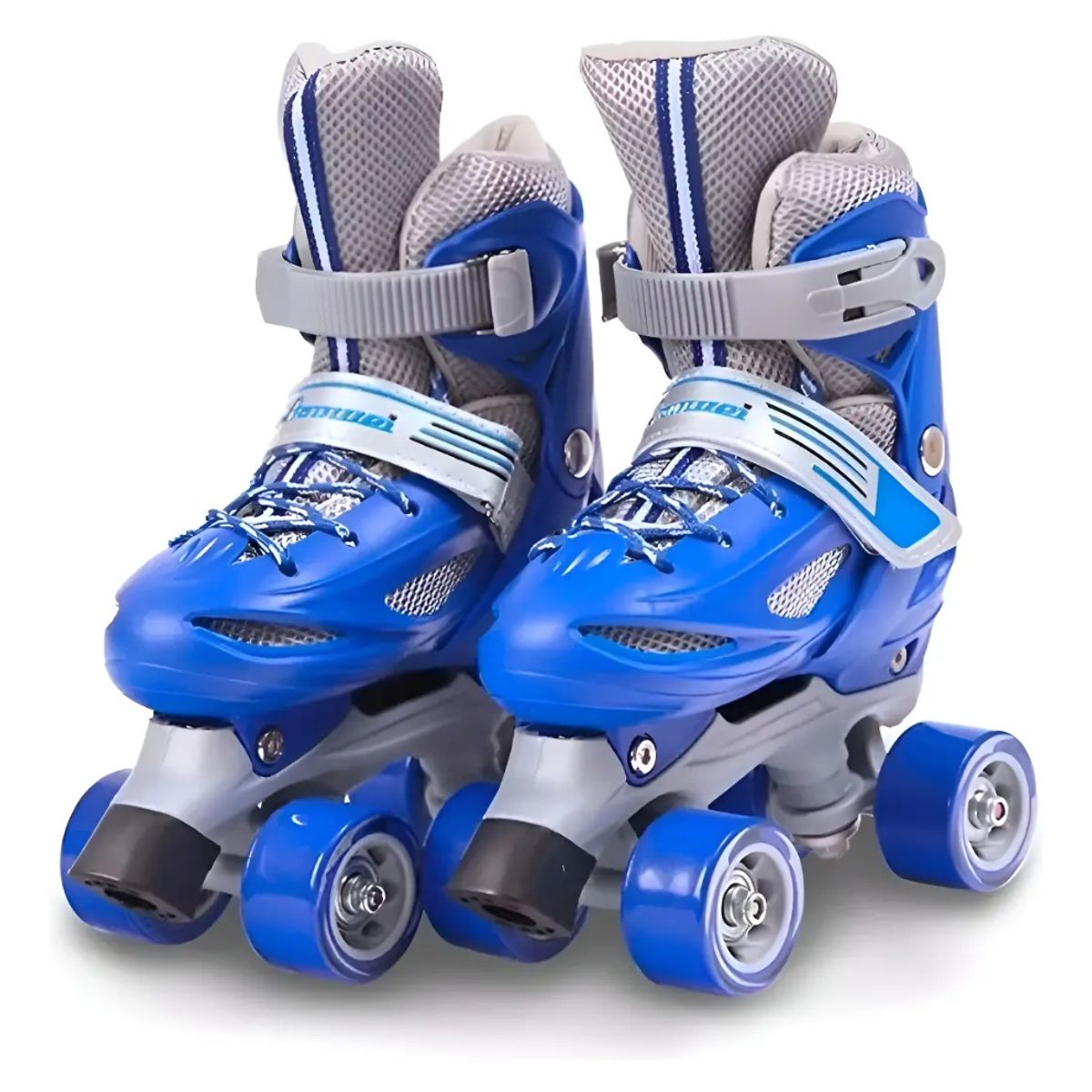 GENERICO - Patines de cuatro ruedas ajustables color Azul