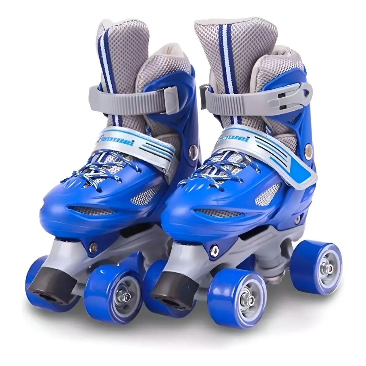 GENERICO - Patines de cuatro ruedas ajustables color Azul