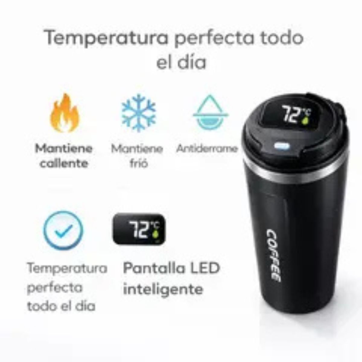MOVI - VASO TERMICO PARA FRIO Y CALIENTE CON PANATLLA LED DE TEMPERATURA