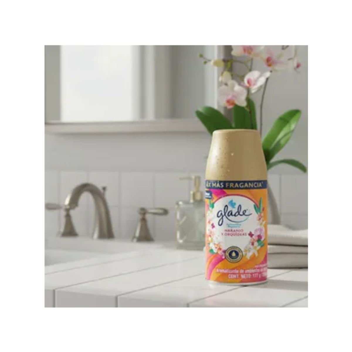 GLADE - Pack Repuesto Desodorante Automático Glade Naranjo y Orquídeas 270 ml