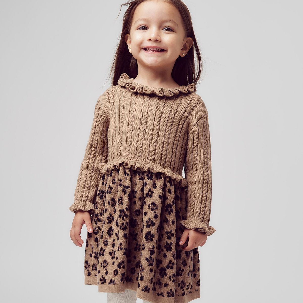 LIMONADA - Vestido bebé animal print beige Limonada