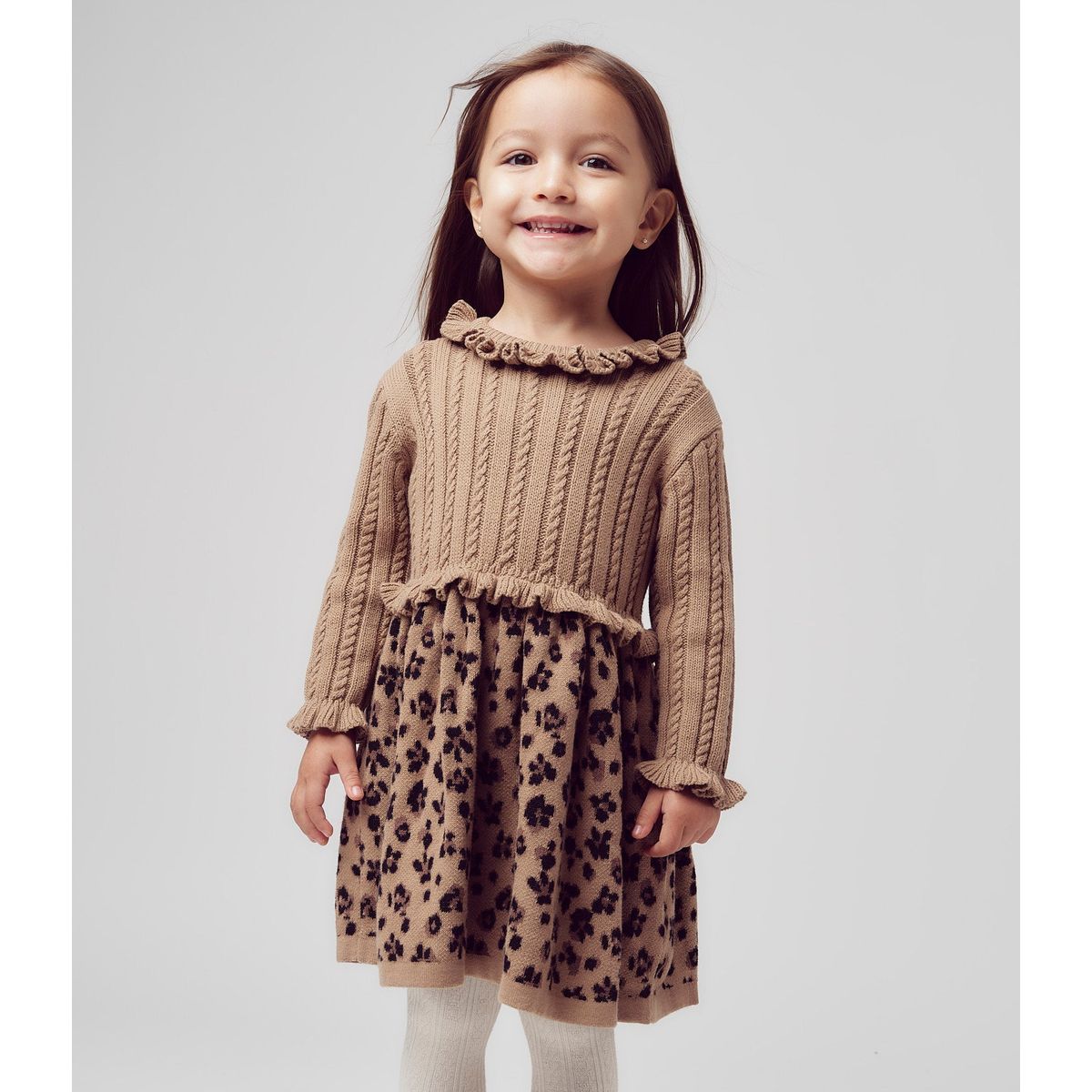 LIMONADA - Vestido bebé animal print beige Limonada