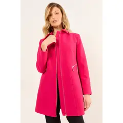 MA GRIFFE - Chaqueton Liso Mujer Fucsia Magriffe