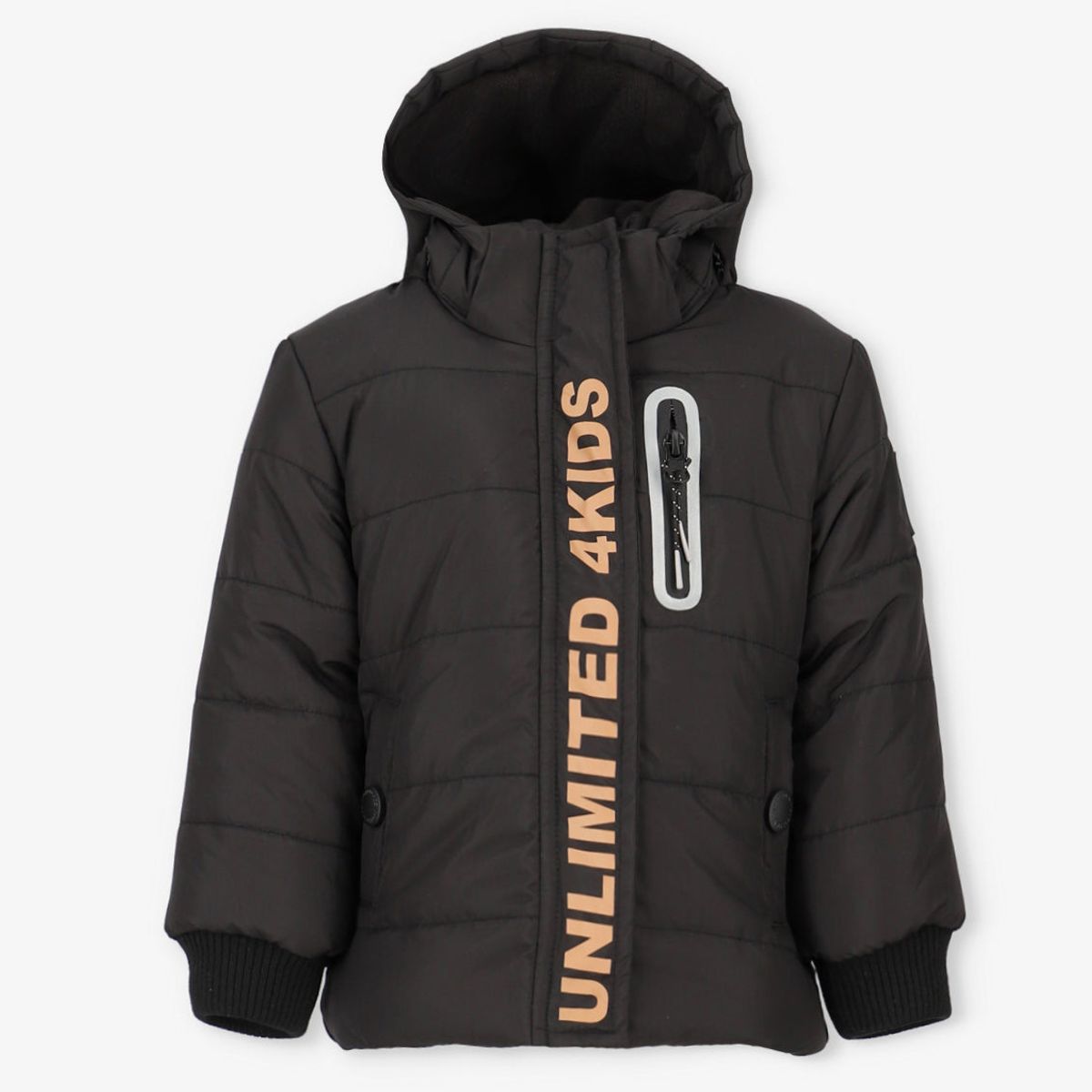 4KIDS - Parka niño repelente al agua negro 4 Kids